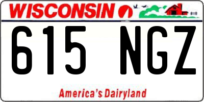 WI license plate 615NGZ