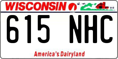 WI license plate 615NHC