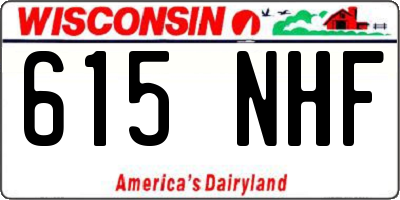 WI license plate 615NHF