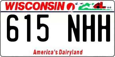 WI license plate 615NHH