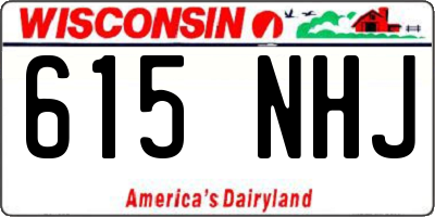 WI license plate 615NHJ