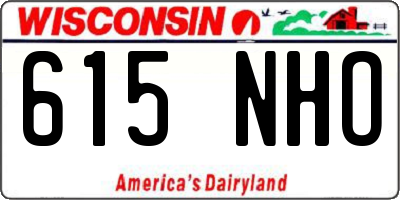 WI license plate 615NHO
