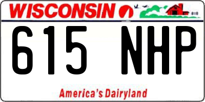 WI license plate 615NHP