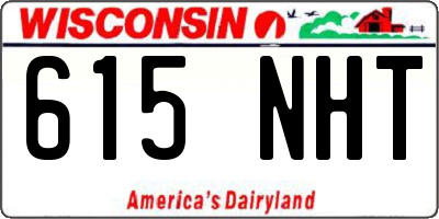 WI license plate 615NHT