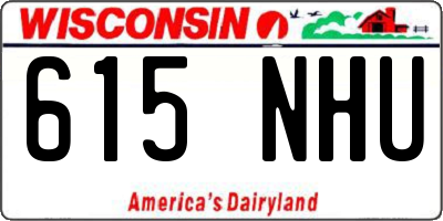 WI license plate 615NHU