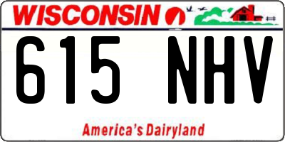 WI license plate 615NHV