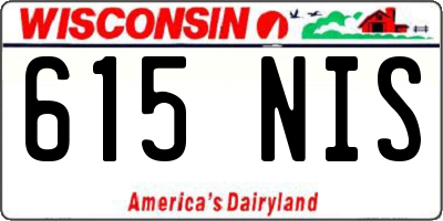 WI license plate 615NIS
