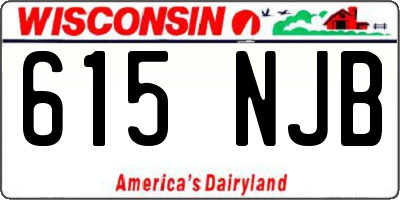 WI license plate 615NJB