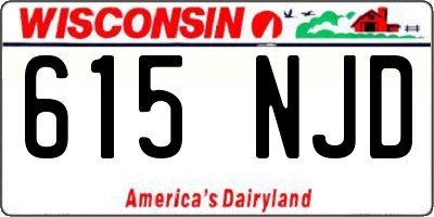 WI license plate 615NJD