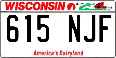 WI license plate 615NJF