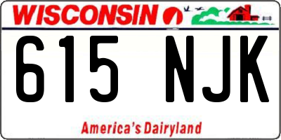 WI license plate 615NJK