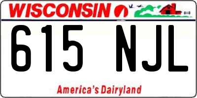 WI license plate 615NJL
