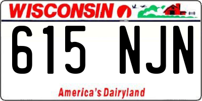 WI license plate 615NJN