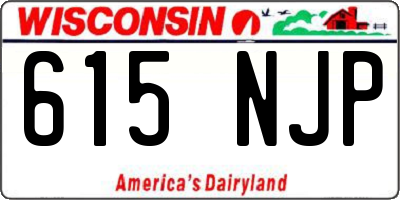 WI license plate 615NJP