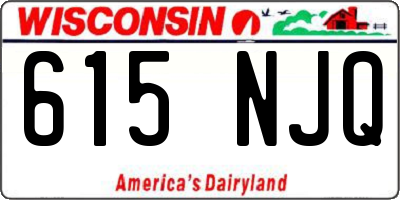 WI license plate 615NJQ