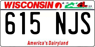 WI license plate 615NJS
