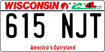 WI license plate 615NJT