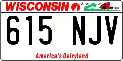 WI license plate 615NJV