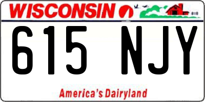 WI license plate 615NJY