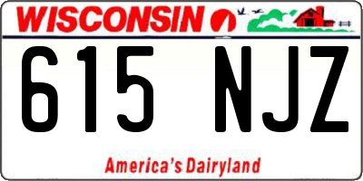 WI license plate 615NJZ