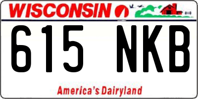 WI license plate 615NKB
