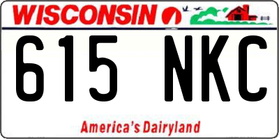 WI license plate 615NKC