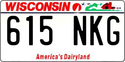 WI license plate 615NKG