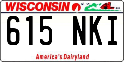 WI license plate 615NKI