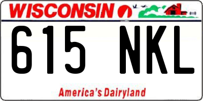 WI license plate 615NKL