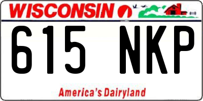 WI license plate 615NKP