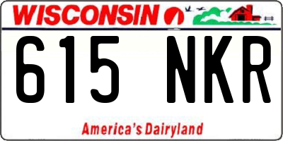 WI license plate 615NKR