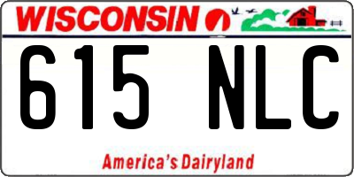 WI license plate 615NLC