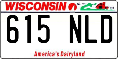 WI license plate 615NLD