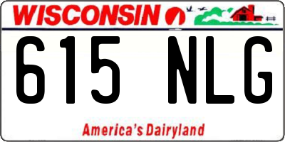 WI license plate 615NLG