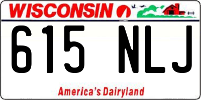 WI license plate 615NLJ