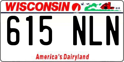 WI license plate 615NLN