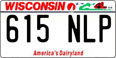 WI license plate 615NLP
