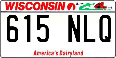 WI license plate 615NLQ