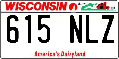WI license plate 615NLZ