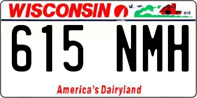 WI license plate 615NMH