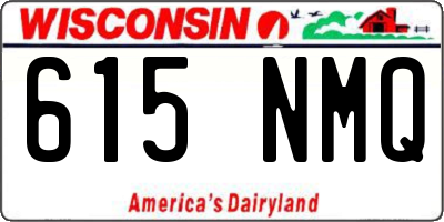 WI license plate 615NMQ