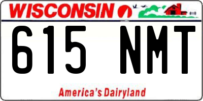 WI license plate 615NMT