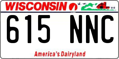 WI license plate 615NNC
