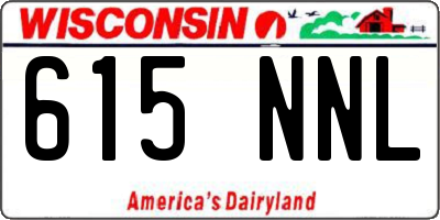 WI license plate 615NNL