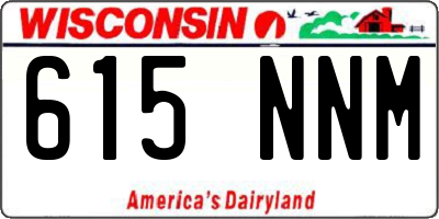 WI license plate 615NNM