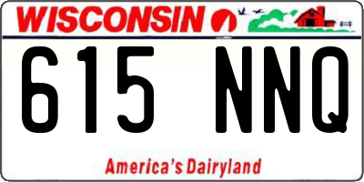 WI license plate 615NNQ