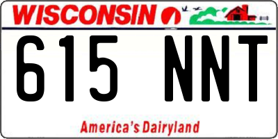WI license plate 615NNT