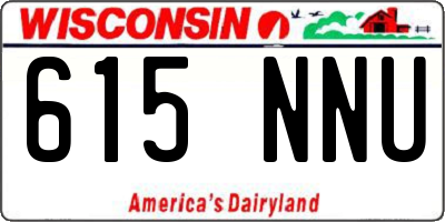 WI license plate 615NNU