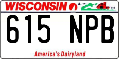 WI license plate 615NPB