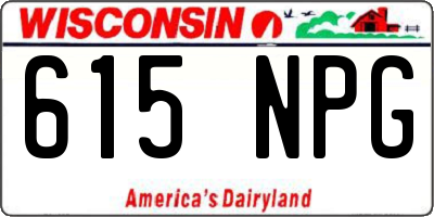 WI license plate 615NPG